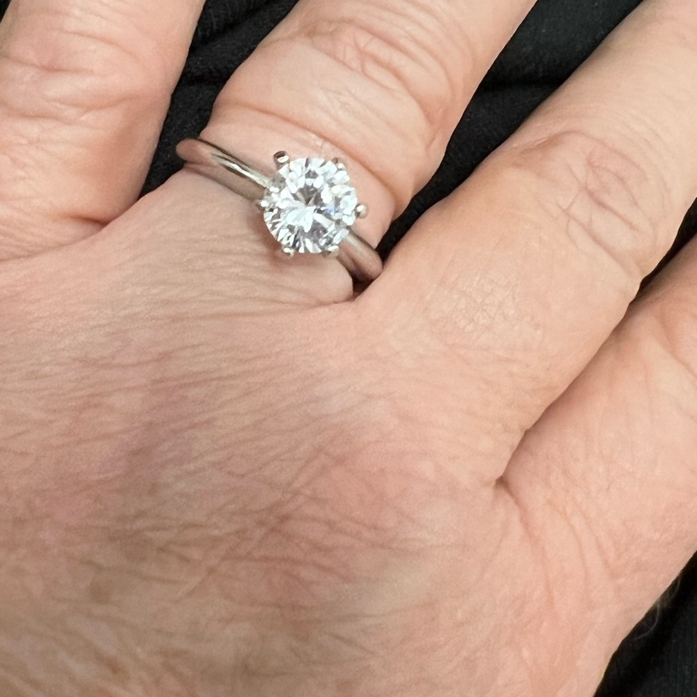 Wedding Ring Solid Silver 2 C’s Engagement Ring - image 6